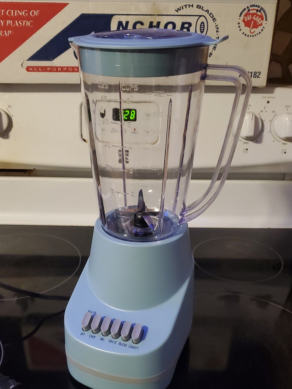 USES ONE SINGLE TIME Light Blue Countertop Blender with Clear Pitcher